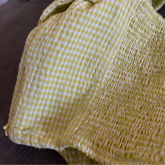 NWT Zara Green and White Gingham Check Crop Top - Size XS - Picture 6 of 7